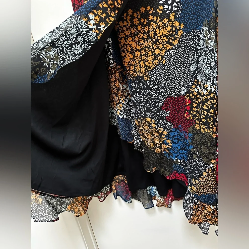 Maurices Patchwork Maxi Skirt - Boho Floral Multicolour XXL - Picture 8 of 16